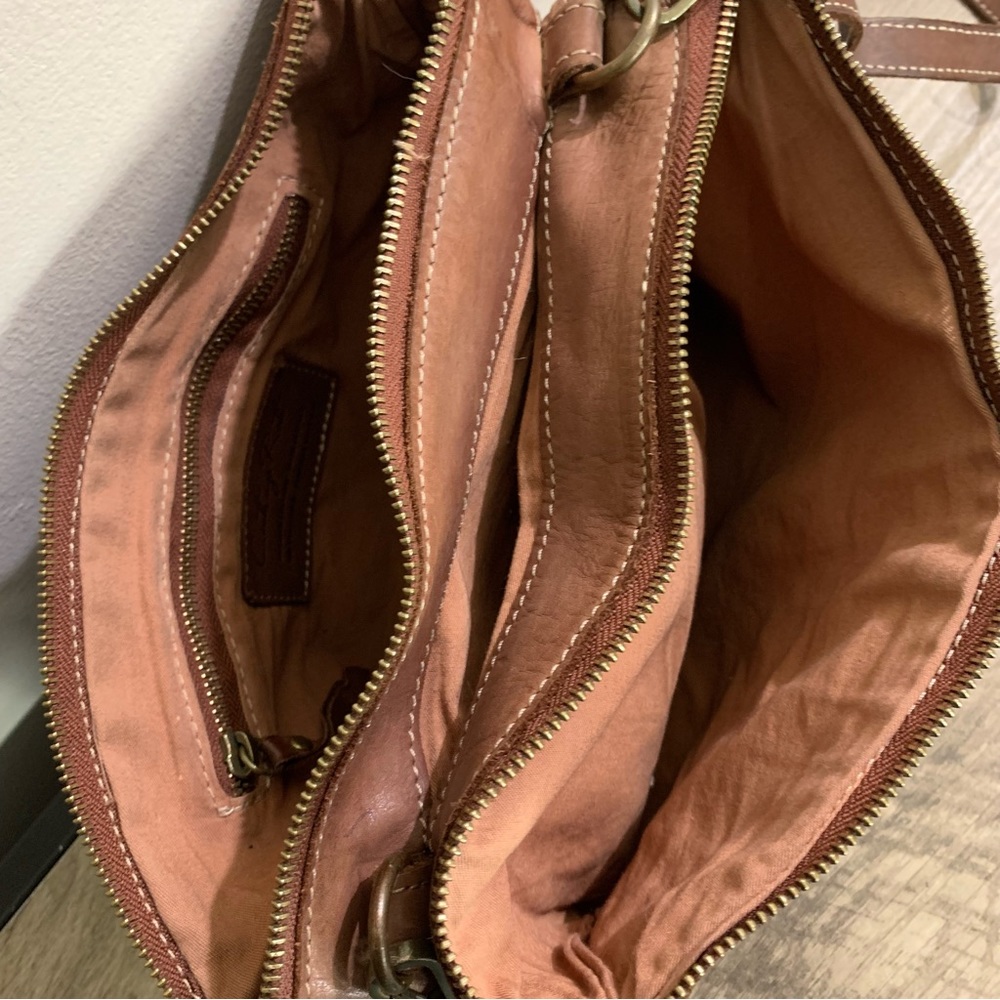 COSTANZA ROTA Brown Leather BASKET WEAVE Shoulder CROSSBODY Bag PURSE Italy - Picture 7 of 8